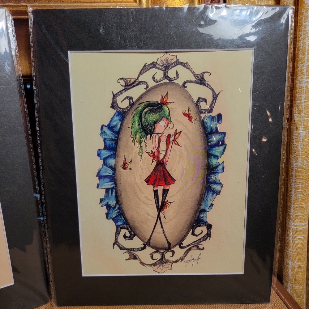 *🎃 Sale* Butterfly& Firefly Girl  OddLittleArtStudio By Sabrina Leigh Prints - Picture 3 of 8